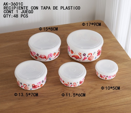 [AK-3601C [48 PZS/CAJA]] [AK-3601C]RECIPIENTE CON TAPA DE PLASTICO