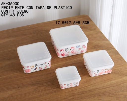 [AK-3603C [48 PZS/CAJA]] [AK-3603C]RECIPIENTE CON TAPA DE PLASTICO