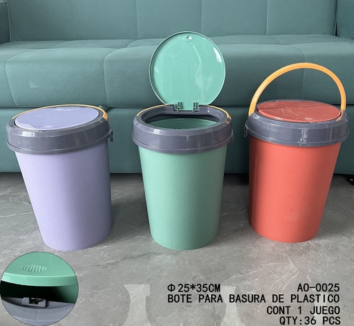 [AO-0025 [36 PZS/CAJA]] [AO-0025]BOTE PARA BASURA DE PLASTICO