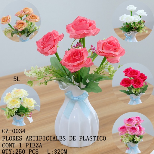 [CZ-0034 [250 PZS/CAJA]] [CZ-0034]FLORES ARTIFICIALES DE PLASTICO