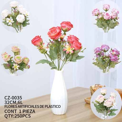[CZ-0035 [250 PZS/CAJA]] [CZ-0035]FLORES ARTIFICIALES DE PLASTICO