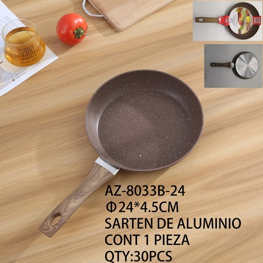 [AZ-8033B-24 [30 PZS/CAJA]] [AZ-8033B-24]SARTEN DE ALUMINIO