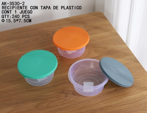 [AK-3530-2 [240 PZS/CAJA]] [AK-3530-2]RECIPIENTE CON TAPA DE PLASTICO