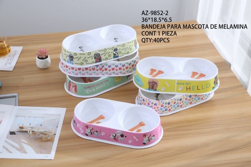 [AZ-9852-2 [40 PZS/CAJA]] [AZ-9852-2]B-BANDEJA PARA MASCOTA DE MELAMINA