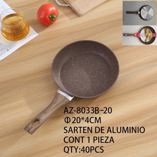 [AZ-8033B-20 [40 PZS/CAJA]] [AZ-8033B-20]SARTEN DE ALUMINIO