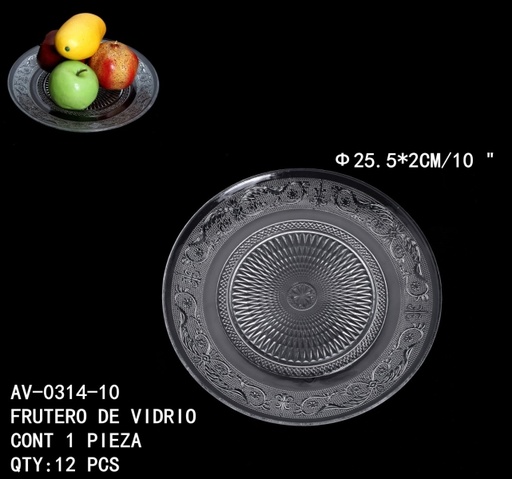 [AV-0314-10 [12 PZS/CAJA]] [AV-0314-10]FRUTERO DE VIDRIO