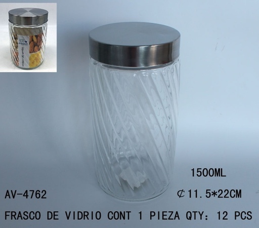 [AV-4762 [12 PZS/CAJA]] [AV-4762]FRASCO DE VIDRIO