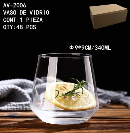 [AV-2006 [48 PZS/CAJA]] [AV-2006]VASO DE VIDRIO