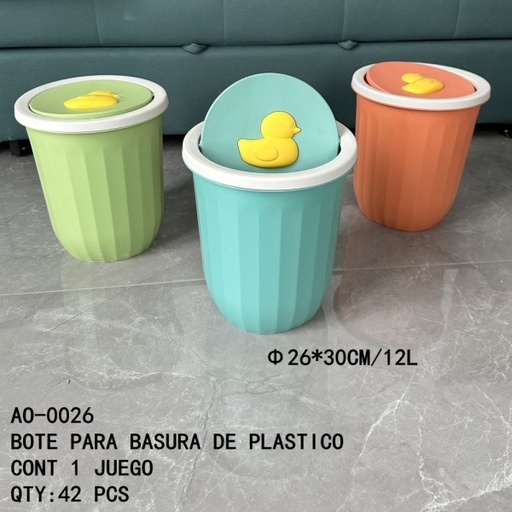 [AO-0026 [42 PZS/CAJA]] [AO-0026]BOTE PARA BASURA DE PLASTICO
