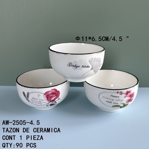 [AW-2505-4.5 [90 PZS/CAJA]] [AW-2505-4.5] TAZON DE CERAMICA
