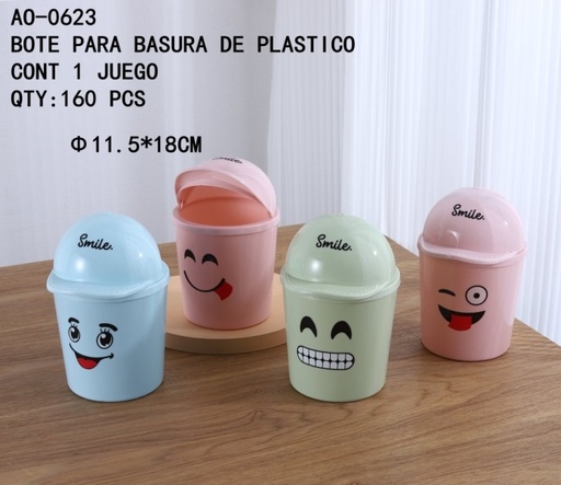 [AO-0623 [160 PZS/CAJA]] [AO-0623]BOTE PARA BASURA DE PLASTICO