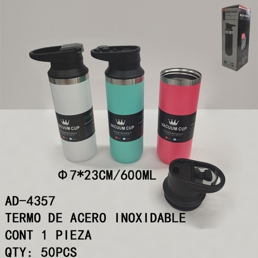 [AD-4357 [50 PZS/CAJA]] [AD-4357]TERMO DE ACERO INOXIDABLE