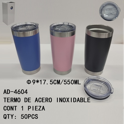 [AD-4604 [50 PZS/CAJA]] [AD-4604]TERMO DE ACERO INOXIDABLE