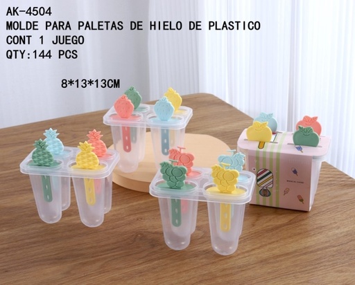 [AK-4504 [144 PZS/CAJA]] [AK-4504]MOLDE PARA PALETAS DE HIELO DE PLASTICO