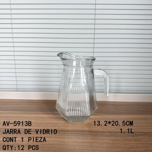 [AV-5913B [12 PZS/CAJA]] [AV-5913B]JARRA DE VIDRIO