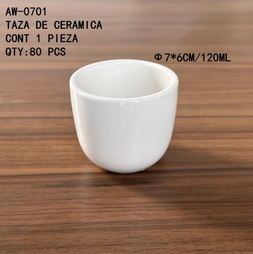 [AW-0701 [80 PZS/CAJA]] [AW-0701]VASO DE CERAMICA