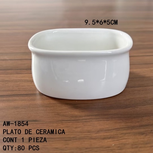[AW-1854 [80 PZS/CAJA]] [AW-1854]PLATO DE CERAMICA
