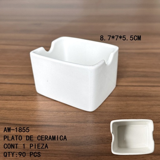 [AW-1855 [90 PZS/CAJA]] [AW-1855]PLATO DE CERAMICA