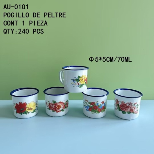 [AU-0101 [240 PZS/CAJA]] [AU-0101]POCILLO DE PELTRE