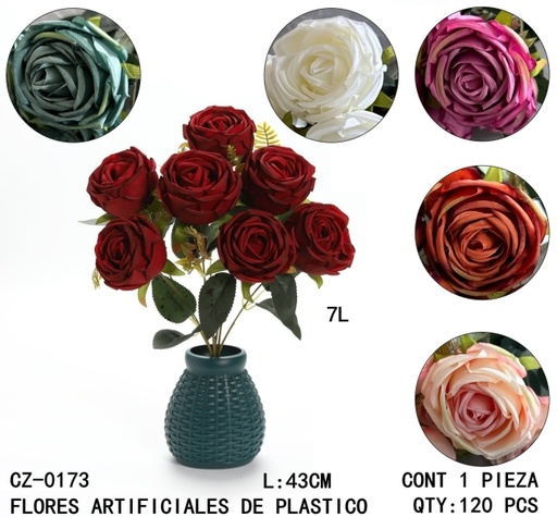 [CZ-0173 [120 PZS/CAJA]] [CZ-0173]FLORES ARTIFICIALES DE PLASTICO