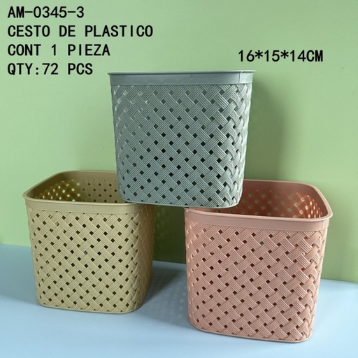 [AM-0345-3 [72 PZS/CAJA]] [AM-0345-3]CESTO DE PLASTICO