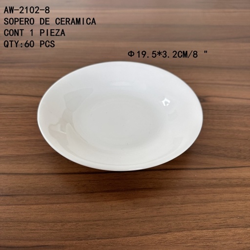 [AW-2102-8 [60 PZS/CAJA]] [AW-2102-8]SOPERO DE CERAMICA