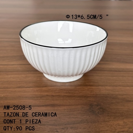 [AW-2508-5 [90 PZS/CAJA]] [AW-2508-5] TAZON DE CERAMICA