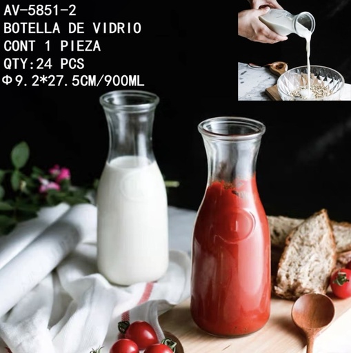 [AV-5851-2 [24 PZS/CAJA]] [AV-5851-2]BOTELLA DE VIDRIO