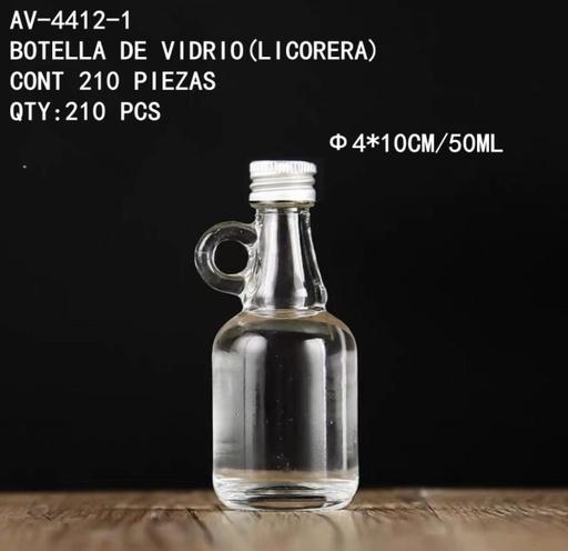 [AV-4412-1 [210 PZS/CAJA]] [AV-4412-1]BOTELLA DE VIDRIO(LICORERA)