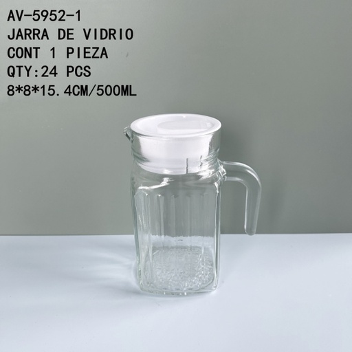 [AV-5952-1 [24 PZS/CAJA]] [AV-5952-1]JARRA DE VIDRIO