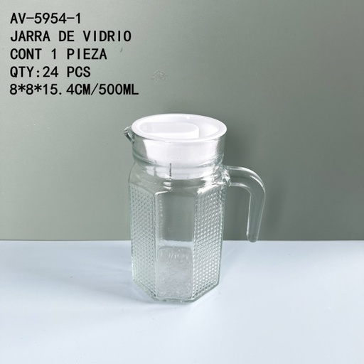 [AV-5954-1 [24 PZS/CAJA]] [AV-5954-1]JARRA DE VIDRIO