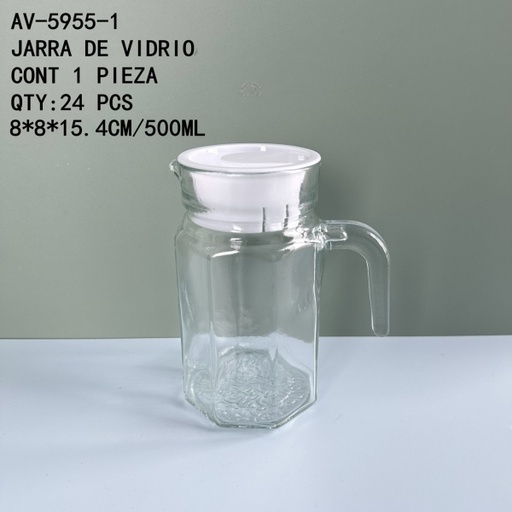 [AV-5955-1 [24 PZS/CAJA]] [AV-5955-1]JARRA DE VIDRIO