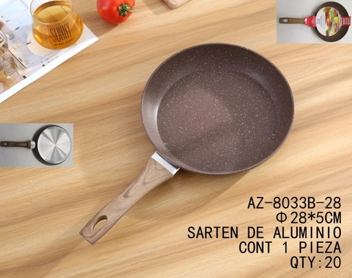 [AZ-8033B-28 [20 PZS/CAJA]] [AZ-8033B-28]SARTEN DE ALUMINIO