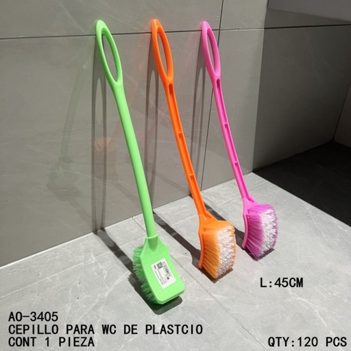 [AO-3405 [120 PZS/CAJA]] [AO-3405]CEPILLO PARA WC DE PLASTCIO