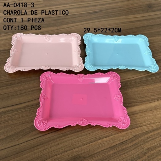 [AA-0418-3 [180 PZS/CAJA]] [AA-0418-3]CHAROLA DE PLASTICO