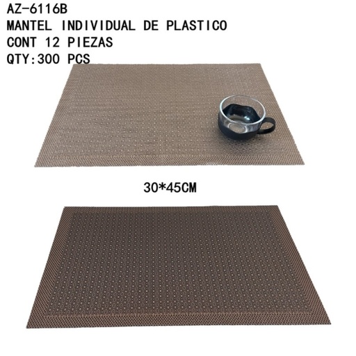 [AZ-6116B [300 PZS/CAJA]] [AZ-6116B]MANTEL INDIVIDUAL DE PLASTICO