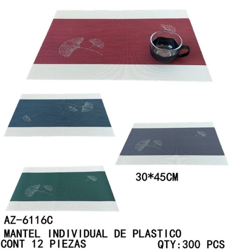[AZ-6116C [300 PZS/CAJA]] [AZ-6116C]MANTEL INDIVIDUAL DE PLASTICO
