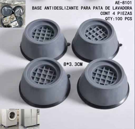 [AE-8101 [100 PZS/CAJA]] [AE-8101]BASE ANTIDESLIZANTE PARA PATA DE LAVADORA