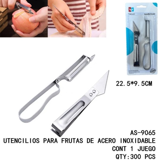 [AS-9065 [300 PZS/CAJA]] [AS-9065]UTENCILIOS PARA FRUTAS DE ACERO INOXIDABLE