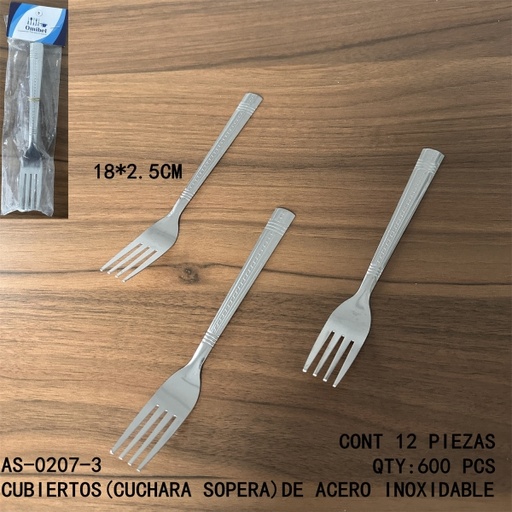 [AS-0207-3 [600 PZS/CAJA]] [AS-0207-3]CUBIERTOS (CUCHARA)
