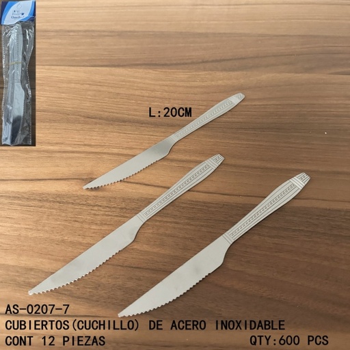 [AS-0207-7 [600 PZS/CAJA]] [AS-0207-7]CUBIERTOS (CUCHILLO)