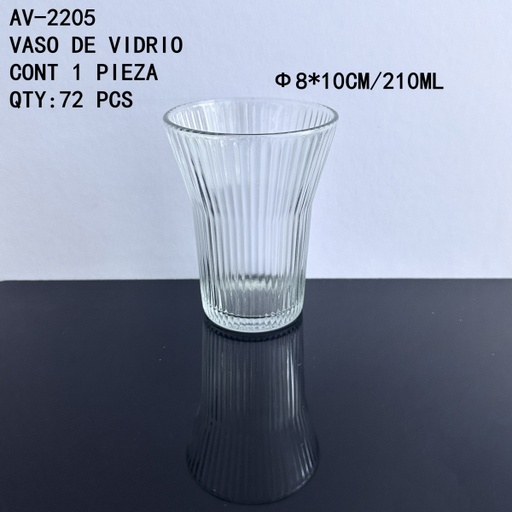[AV-2205 [72 PZS/CAJA]] [AV-2205]VASO DE VIDRIO