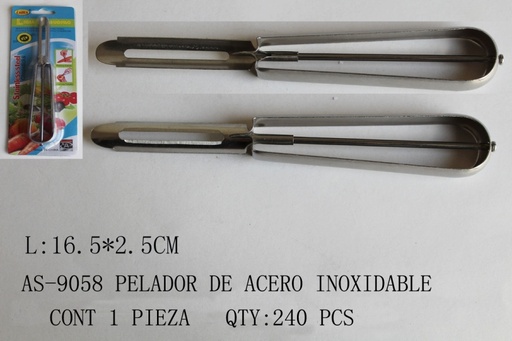 [AS-9058 [240 PZS/CAJA]] [AS-9058]PELADOR DE ACERO INOXIDABLE