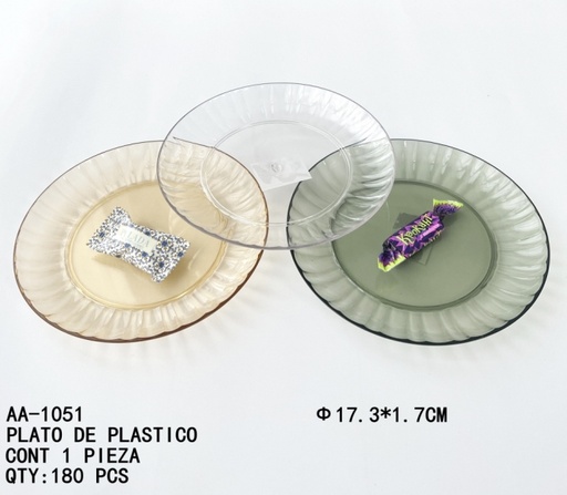 [AA-1051 [180 PZS/CAJA]] [AA-1051]PLATO DE PLASTICO