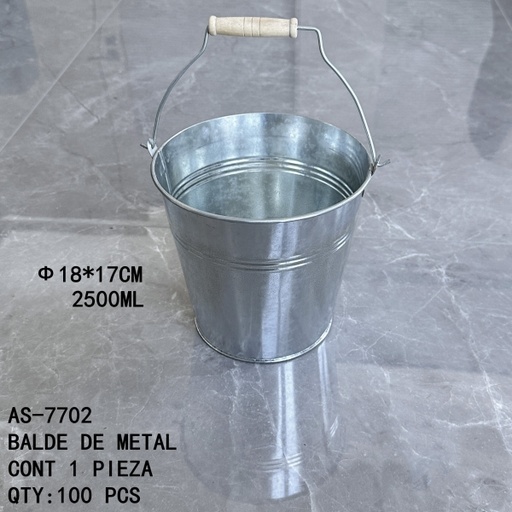 [AS-7702 [100 PZS/CAJA]] [AS-7702]BALDE DE METAL