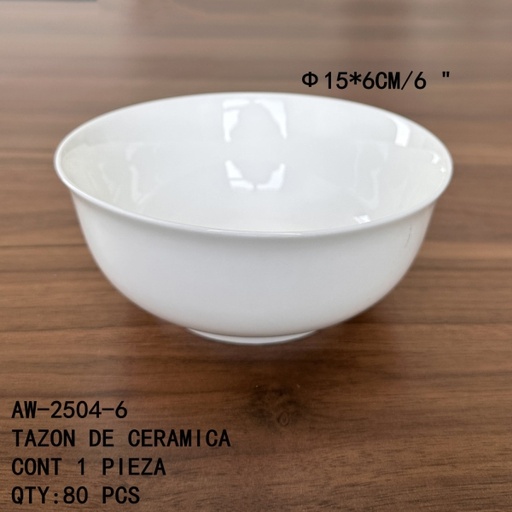 [AW-2504-6 [80 PZS/CAJA]] [AW-2504-6] TAZON DE CERAMICA