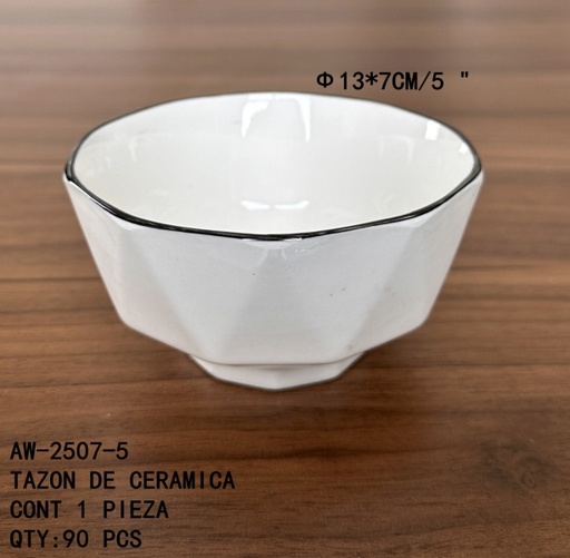 [AW-2507-5 [90 PZS/CAJA]] [AW-2507-5] TAZON DE CERAMICA