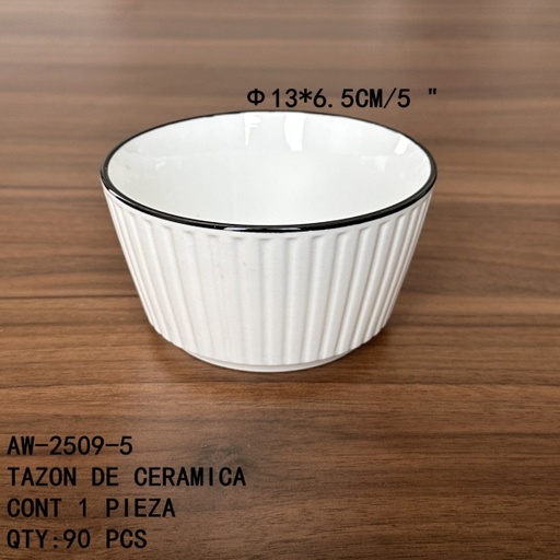 [AW-2509-5 [90 PZS/CAJA]] [AW-2509-5] TAZON DE CERAMICA