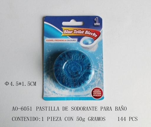 [AO-6051 [144 PZS/CAJA]] [AO-6051]PASTILLA DESODORANTE PARA BAÑO