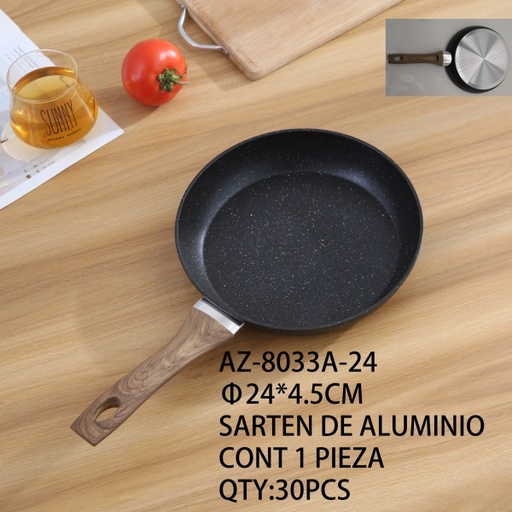 [AZ-8033A-24 [30 PZS/CAJA]] [AZ-8033A-24]SARTEN DE ALUMINIO